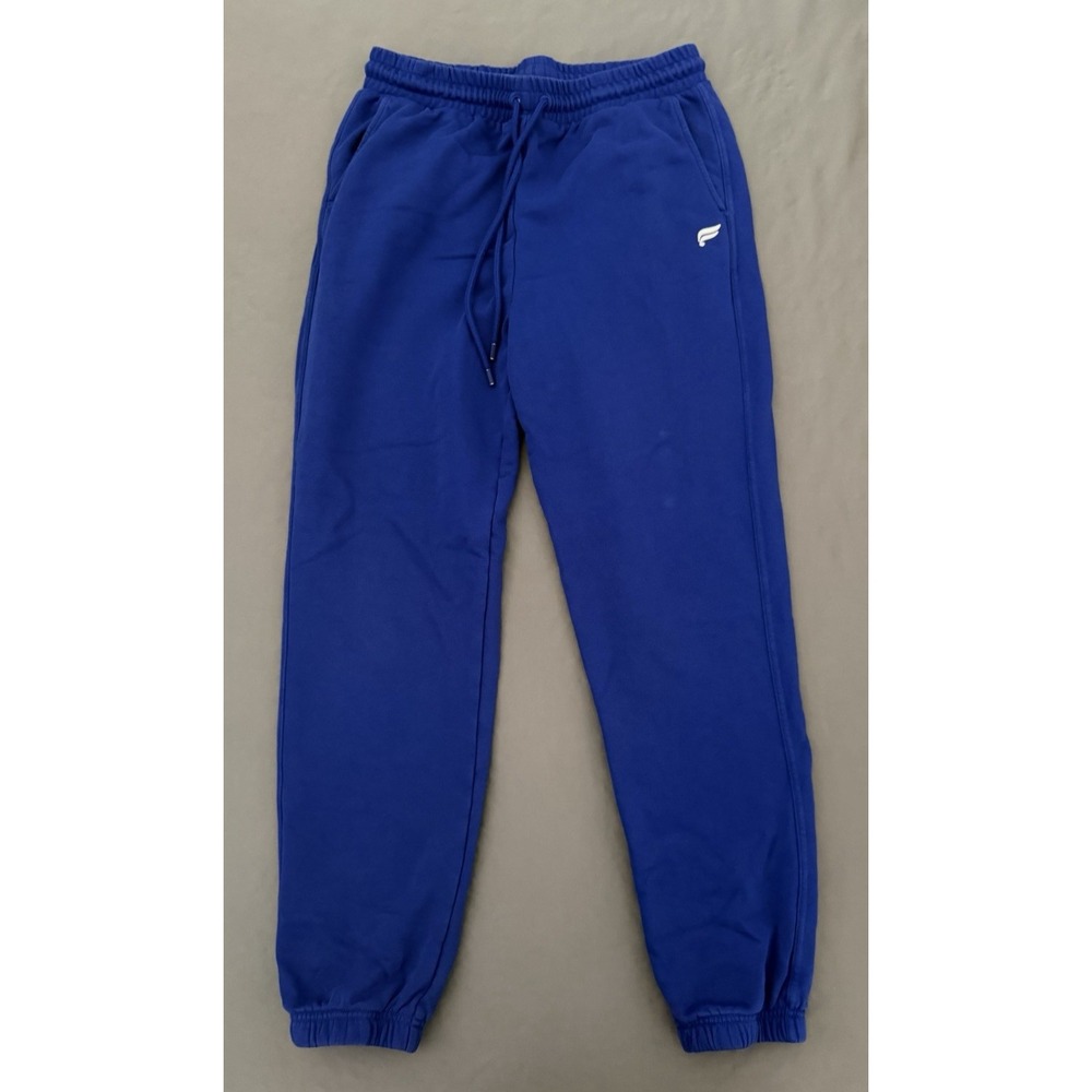 Fabletics Jogger Pants Mens Size Large Blue Tapered Stretch Athletic Drawstring